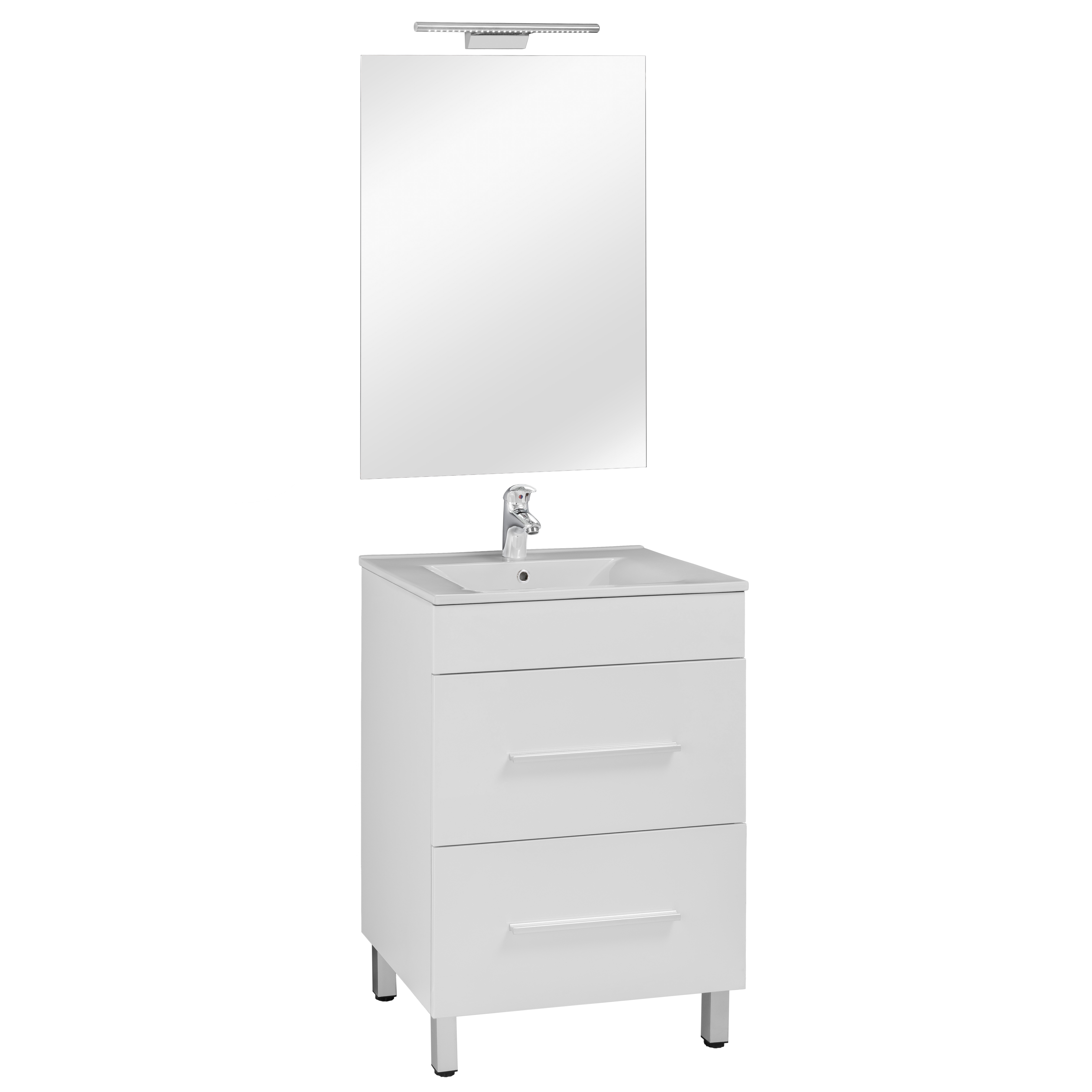 60 FP szekrény+ mosdóval Magasfényű fehér fronttal